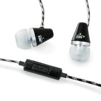 MEElectronics M2P-BK Sound-Isolating In-Ear Headphones with Microphone for iPod, iPhone and Smartphones (Black) (Discontinued by Manufacturer)