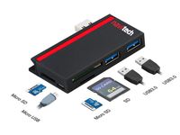 Navitech 2 in 1 Laptop/Tablet USB 3.0/2.0 HUB Adapter/Micro USB Input Compatible with The Dell Inspiron 15 5000 15.6 inch | Dell Inspiron 15 5593 15.6 Inch | Dell Inspiron 15 7000 15.6 Inch