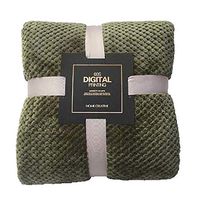 Theoylos Flannel Fleece Luxury Throw Blanket Weave Pattern Cozy Couch/Bed Blankets Super Soft and Warm Plush Throws Green