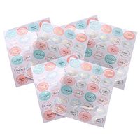 UTENEW Thank You Seals Stickers Adhesive Gift Labels Tags 6 Sheets, Silver/Gold Christmas Gift Wrap Tags 144 Pcs Envelopes Seal Stickers