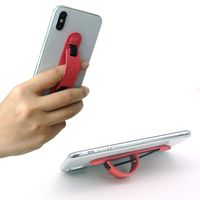 SenseAGE Stick on Finger Holder Strap Phone Grip Stand Pad for Phones Including iPhone Android Tablets and Mobile Devices - Watermelon Pink