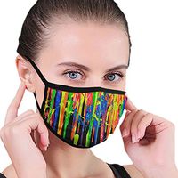 YOFFYO Fashion Face Cover Adjustable Elastic Band Face and Nose Cover for Pollen Smog Climbing - Anti Pet Hair Allergy (Trippy Colorful Paint Splashes Mouth Cover)