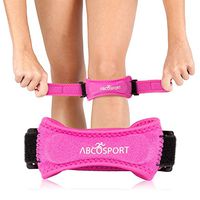 Abco Tech Patella Knee Strap - Knee Pain Relief - Tendon and Knee Support for Running, Hiking, Soccer, Basketball, Volleyball and Exercise - Runners Knee Stabilizer - Adjustable Band