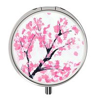 Pill Cases Metal,Custom Round Medecine Case Medecine Bottle Mini Travel Pill Vitamin Decorative Box Case Holder