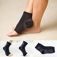 Escolourful Foot Ankle Compression Sleeve Socks Arch Heel Support for Men Women 1 Pc