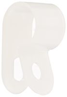 Heavy Duty Nylon Cable Clamp, 0.375" Diameter, 0.472" Width, Natural