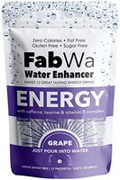 Fabwa Energy Water Enhancer, Grape, 12 Count