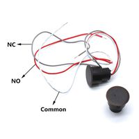 BNYZWOT RC-36 NC+NO Recessed Wired Security Window Door Contact Sensor Alarm Magnetic Reed Switch Brown - (5 Sets)