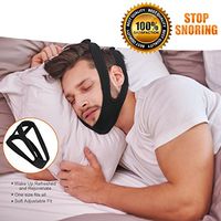 KPAO Adjustable Stop Snoring Chin Strap Anti-Snore Sleep Aid- Sleep Well Naturally Comfortable (Black)