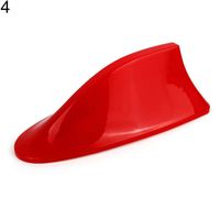 MoO1deer Car Exterior Roof Shark Fin Adhesive Sticker Antenna FM/AM Signal Radio Aerial for Your Love Car - Red
