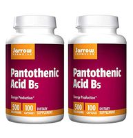 Jarrow Formulas Pantothenic Acid B5 Supports Energy Production 500 Milligrams (100 Veggie Caps) Pack of 2
