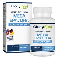 Ultimate EPA DHA Omega 3 Fish Oil Supplement - Essential Fatty Acid Combination - 30 Day Supply Burpless Capsules of High Dose EPA/DHA