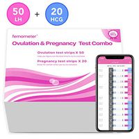 Femometer 50 Ovulation Test Strips and 20 Pregnancy Test Strips Combo kit, Ovulaton Test Strips