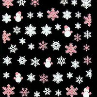 Nail Art Stickers,Putars 1PC 3D Nail Art Stickers Decals Decorations Snowflake Snowman Design (A)