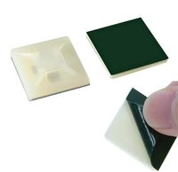 19mm Cable Tie Mounts Self Adhesive Wire Clips Base Holders Wall Collector Insulation for Car Office and Home 100Pcs