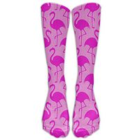 Pink Flamingos Pattern Women & Men Athletic Crew Sock