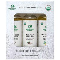 Greenerways Organic Body Oils - Therapeutic Massaging Oils - Scar Removal Oil for Glowing Skin - Anti-Aging Skin Care - Paraben & Alcohol-Free - USDA Certified - Pack of 3, 2 Oz Each