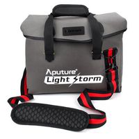 Aputure Waterproof Canvas Shoulder Messenger Bag with Reinforced Rubber Corners and Padded Shoulder Strap for Aputure Light Storm LS1s LS1c LS1/2W LED Light Pane With A&R PRO Cleaning cloth