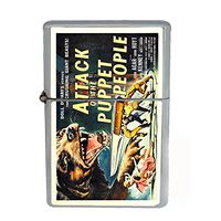 Wind Proof Dual Torch Refillable Lighter Vintage Poster D-193 Attack of The Puppet People