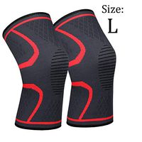 711TEK Compression Knee Sleeves - Best Knee Brace FDA Approved for Men & Women – Knee Support for Running and All Sports,Faster Injury Recovery (Large-2p)