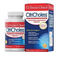 U.S. Doctors' Clinical CitriCholess Natural Cholesterol Support, Help Cholesterol Levels with Bergamonte Citrus Extract and Vitamin C, B12 (Packaging May Vary) [2 Month Supply – 120 Softgels]