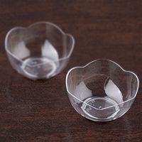 Clear Floriated Rose 2Oz Disposable Dessert Bowl