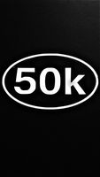 50K Marathon Running|2 PACK|Vinyl Decal Sticker|WHITE| Cars Trucks Vans SUV Laptops Wall Art|5" X 3"|CGS504
