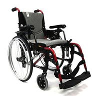 Karman S-ERGO 305 29 lbs Ultra Lightweight Ergonomic Wheelchair S-Ergo305Q18RS Quick Release Wheels, Frame Rose Red, 18"W X 17"D Seat, Factory Adjustable Seat Height & FREE OPC Wheelchair Seatbelt!