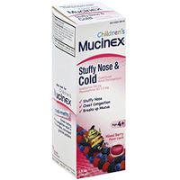 Mucinex Children's Liquid - Stuffy Nose & Cold Mixed Berry 4 oz. (Pack of 3)