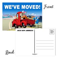 Red Truck - 50 Moving Announcement Postcards - 4 x 6 Inch Moving Postcards - Change of Address Fill in The Blank Postcards (Red Truck)