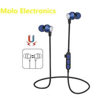 Molo Bluetooth Headphones in-Ear Ipx6 Sweatproof Headphones with Microphone,10Hours Working Hours, Suitable for Sports, Running, Gym - Black (Blue)