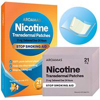 Aroamas Nicotine Patches to Quit Smoking - Step 1, Nicotine Transdermal Patches Step 1 [21 mg, 21 Patches]