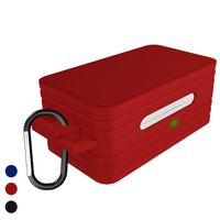 Galaxy Buds Case, Woocon Silicone Luxury Full Body Protective Shockproof Wireless Charging Galaxy Buds Cover Skin with Keychain Compatible for Sumsung Galaxy Buds 2019 (Red)