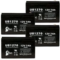 4 Pack Replacement for Tripp Lite HTR10-2U Battery - Replacement UB1270 Universal Sealed Lead Acid Battery (12V, 7Ah, 7000mAh, F1 Terminal, AGM, SLA) - Includes 8 F1 to F2 Terminal Adapters