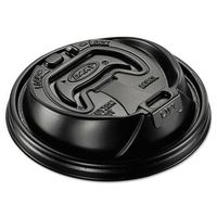 Dart 16RCLBLK Black Optima Reclosable Lid for Dart 16 Series Foam Cups