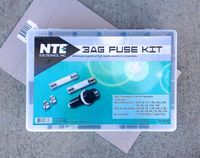 NTE Electronics 74-3AGKIT Glass Fuse Kit, 3AG Equivalent, Assorted, Slow Blow/Fast Acting/Fuse Holders/Fuse Clips, 6 mm Width x 30 mm Length
