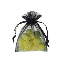 Sheer Organza Favor Pouch Bags, 12-Pack (3" x 4", Black)