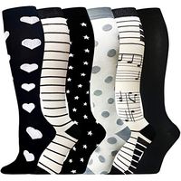 Compression Socks for Women&Men 20-30mmHg(1/3/6 PACK) - Best for Christmas, Running, Travel, Cycling, Nurse (06 Multicolour - 6 Pairs, Small/Medium(US SIZE))