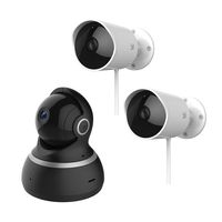 YI Indoor/Outdoor Security Camera Bundle Set, 1080p 2.4G Wi-Fi Smart Home Surveillance System with 24/7 Emergency Response, Motion Detection, Phone App, Cloud Service - Dome Camera and 2pc Outdoor Cam