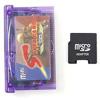 Accreate Practical Mini Super Card & SD Flash Card Adapter Cartridge 2GB Game Backup Device for GBA SP GBM IDS NDS NDSL (with Card Cover)