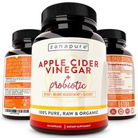 1500mg Organic Apple Cider Vinegar Capsules with Probiotic, Raw 100% Pure Cider Pills for Weight Loss, Digestion, Cleansing and Detox Support, 120 Vegetarian Capsules