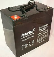 PowerStar AGM12-55-ins30 Pride Mobility 12V 60Ah 22NF AGM Deep Cycle Battery Replaces UPG 55ah44; 2 Year Warranty