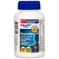 Equate Ibuprofen Pain Reliever 200mg  Coated Tablets, 500-Count Bottle
