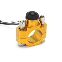 JFG RACING CNC Universal Motorcycle Engine Stop Start Kill Switch Button With Mounting Backplate For Suzuki RMZ250 RMZ450 DRZ400 - Gold