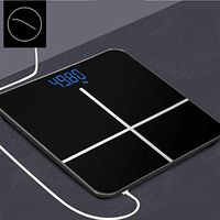 XiaoZou Digital Weighing Scales USB Rechargeable Smart Digital Bathroom Scales Weight Viewer Bathroom Scales Ultra-Thin Hidden Screen Electronic Scales