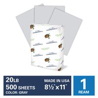 Hammermill Gray Colored 20lb Copy Paper, 8.5x11, 1 Ream, 500 Total Sheets, Made in USA, Sustainably Sourced From American Family Tree Farms, Acid Free, Pastel Printer Paper, 102889R