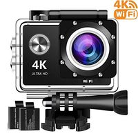DIDICO 4K Action Camera, 16MP WiFi Ultra HD Underwater Waterproof 30M Sports Camcorder with 170° Degree Wide Angle Lens, Rechargeable Batteries and Mounting Accessories Kits