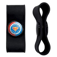 GRAPHICS & MORE Justice League Superman Athletic Logo Headphone Earbud Cord Wrap - Charging Cable Manager - Wire Organizer Set of 2 - Black