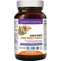 New Chapter Men's Multivitamin, Every Man's One Daily, Fermented with Probiotics + Selenium + B Vitamins + Vitamin D3 + Organic Non-GMO Ingredients - 48 Count (Pack of 1) (Packaging May Vary)