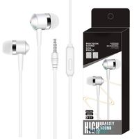 in-Ear Earphones Headphones Wire Control Plug-in Audio-Visual Mobile Phone Computer Digital Headset Accessories Microphone Heavy Bass Sports with Wheat Universal Type